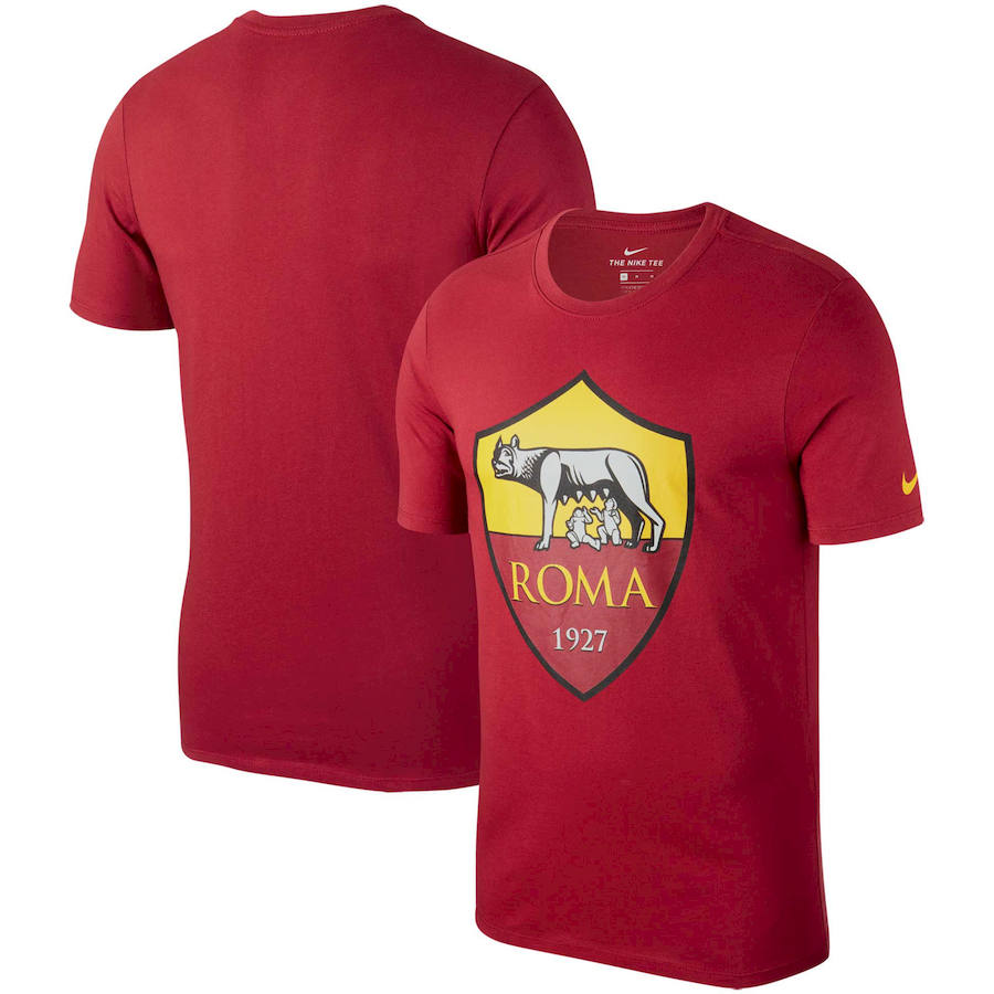 AS Roma Nike Team Crest T-Shirt Crimson